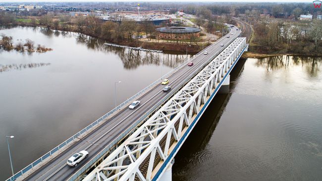 Nowy Dwor Mazowiecki, Most Pancera na Narwi, 28.12.2017 r.. EU, PL, warm-maz. Lotnicze.